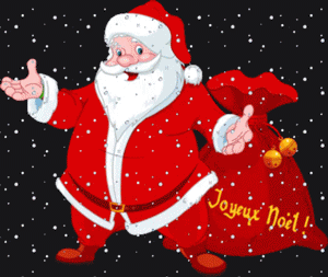 Gif animé joyeux Noël père Noël